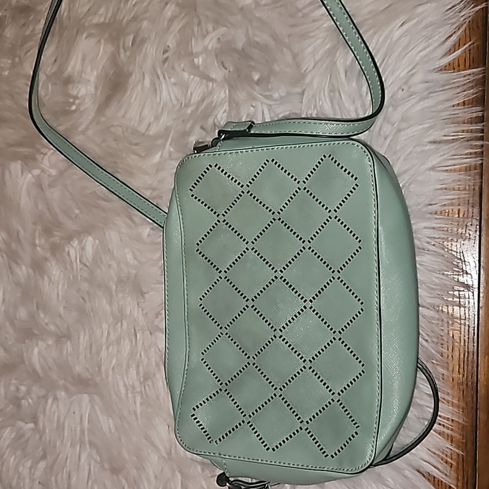 Lily & Ivy Blue Quilted Crossbody Purse